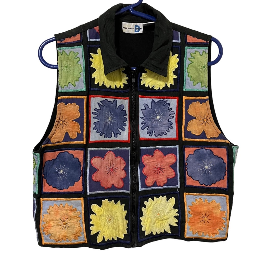 Vintage Paul Harris Design Floral Patchwork Vest